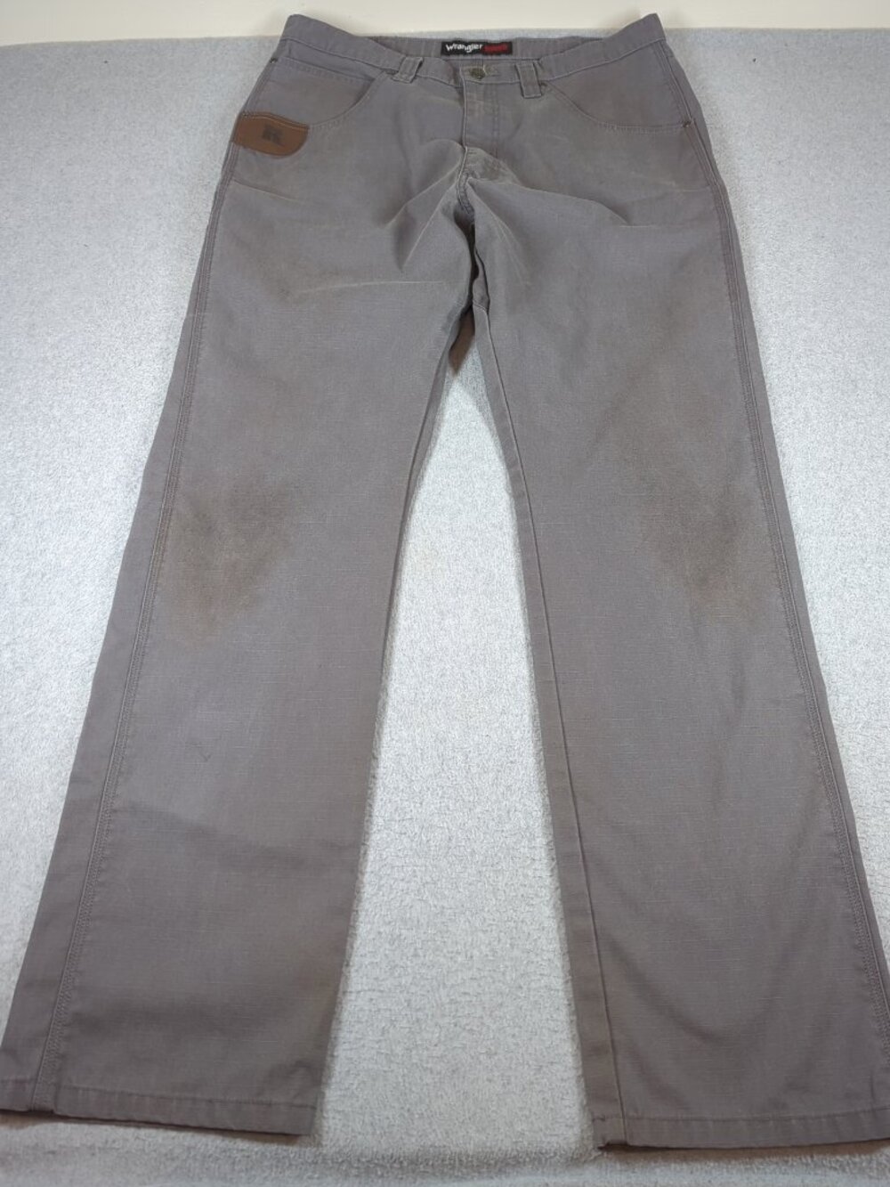 Wrangler Riggs Workwear Pants Men's 36x36 Gray Ripstop Carpenter Ranger Work